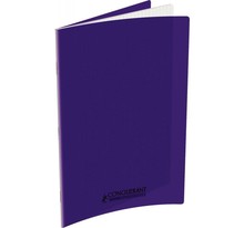 Cahier 48 pages seyès 90 g  couverture polypropylène violet  format 24 x 32 cm CONQUERANT