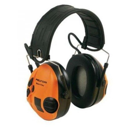 Sporttac casque peltor anti bruit actif spécial chasse, snr 26 db, orange