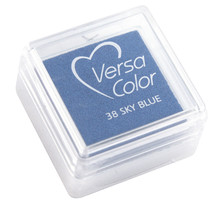 Tampon encreur "Versacolor"  bleu ciel  2 5x2 5 cm