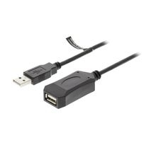 NEDIS Active USB 2.0 Extension Cable - A Male - A Female - 5.0 m - Noir