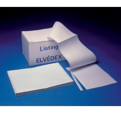 Listing 240 x 11' - 80grs - 1 feuillet - velin blanc - carton de 2000 plis ELVE
