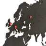 Mimi innovations décoration carte du monde murale bois noir 90x54 cm