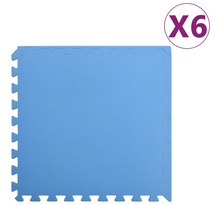 vidaXL Tapis de sol 6 Pièces 2 16 ㎡ EVA Mousse Bleu