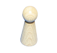 Cône de figurine en bois brut, hauteur 70 mm, 30 mm