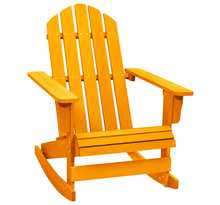 Vidaxl chaise à bascule de jardin adirondack bois de sapin orange