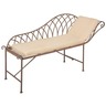 Esschert design coussin de chaise longue 138 x 44 cm beige mf024