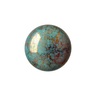 DIY - Cabochon Rond en Verre 25mm - Blue Turquoise Bronze