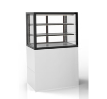 Vitrine réfrigérée vitrée avec base série integra 2 niveaux - 600x1100 mm - sayl -