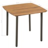 vidaXL Table de jardin 80 x 80 x 72 cm Bois d'acacia solide et acier