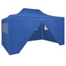 vidaXL Tente pliable avec 4 parois latérales 3 x 4 5 m Bleu