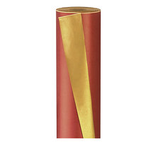 Papier cadeau kraft réversible rouge / or 70 cm x 50 m