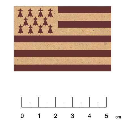 Forme en bois mdf drapeau breton
