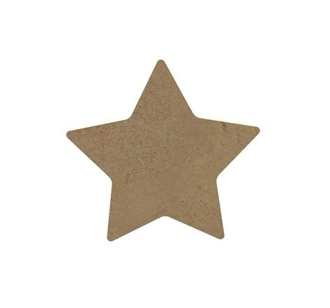 Étoile en bois MDF à décorer - 10 x 10 cm