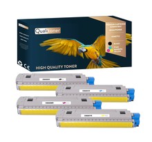 Qualitoner x4 toners 43487712 (noir + cyan + magenta + jaune) compatible pour oki