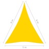 Vidaxl voile de parasol tissu oxford triangulaire 5x6x6 m jaune