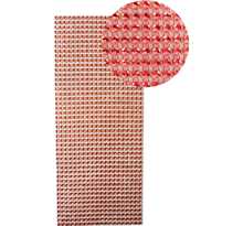 Plaque de strass adhésive 10 x 25 cm Rouge - Graine créative