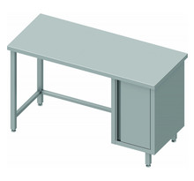 Table inox centrale avec porte à droite - profondeur 700 - stalgast - 1700x700