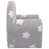 Vidaxl canapé pour enfants gris clair avec étoiles peluche douce