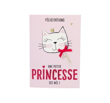 Carte De Voeux Paillettes - Naissance - Une Petite Princesse Est Née !