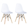 Trécy : Lot de 2 chaises blanches en bois