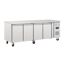 Table réfrigérée positive - 4 portes 553 l - polar - r600a - acier inoxydable4553pleine 2230x700x860mm