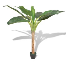 vidaXL Bananier artificiel avec pot 150 cm Vert