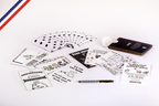Boîte de 10 cartes simples Echec et Mat créées et imprimées en France sur papier PEFC avec 10 enveloppes