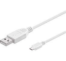 Cable Goobay USB 2.0 type A - Micro B M/M 1,80m (Blanc)