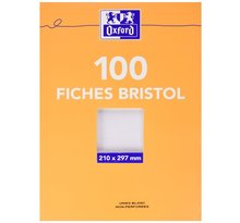 Étui de 100 fiches bristol 210 g A4 Blanc uni OXFORD
