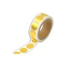 Masking tape blanc à ronds dorés - 10 m