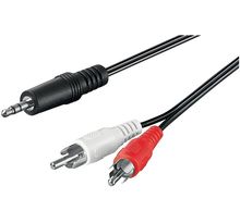 Cable Audio Jack 3"1/2 vers 2 x RCA Logilink 5m