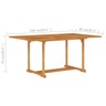 Vidaxl table de jardin 150x90x75 cm bois de teck massif
