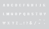 Pochoir 12 x 20 cm - Alphabet majuscule n°2