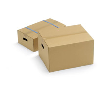 Caisse carton à poignées et montage rapide double cannelure 59x39x38 cm (lot de 10)
