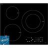 Table de cuisson induction SAUTER - 3 zones - 7200W - L60 x P52 cm - SPI5361B - Revêtement verre - Noir