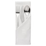 Serviette blanche en coton motif feuille de lierre 550 x 550 mm - lot de 10 - mitre - coton 550x550xmm