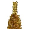 Vidaxl arbre de noël mince avec led et boules doré 150 cm