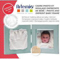 Kit moulage empreinte de bébé + Cadre photo 125 x 125 mm