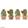 4 autocollants en bois Cactus 6,1 cm