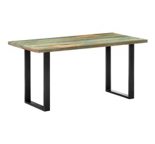 Vidaxl table de salle à manger 160x80x75cm bois de récupération massif