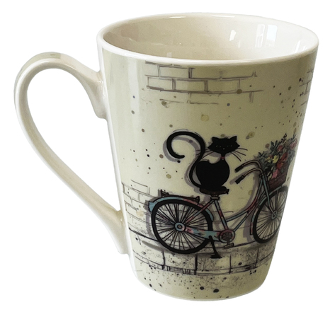 Tasse en porcelaine chat à vélo par kiub