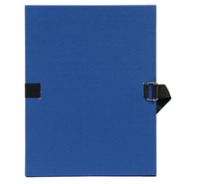 Chemise Dos Extensible 13 cm Recouvert Papier 24x32cm Bleu Foncé EXACOMPTA