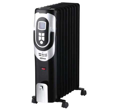 Qlima radiateur portatif à huile 1500 w noir eor 1515 lcd