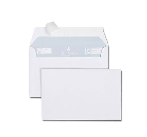 Paquet de 25 enveloppes de visite blanches 90x140 100 g bande de protection GPV