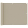 Vidaxl écran de balcon beige 75x300 cm tissu oxford