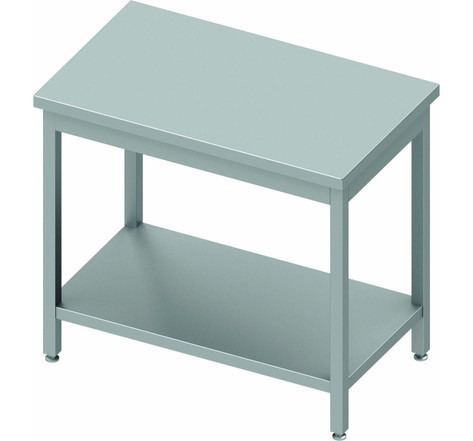 Table inox centrale avec etagère - gamme 600 - stalgast - à monter - inox1200x600 400x600x900mm