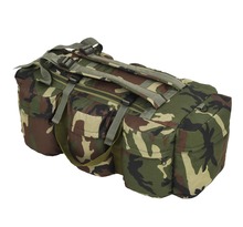 vidaXL Sac de sport en style militaire 3-en-1 90 L Camouflage