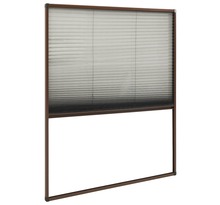 Vidaxl moustiquaire plissée pour fenêtre aluminium marron 120x160 cm