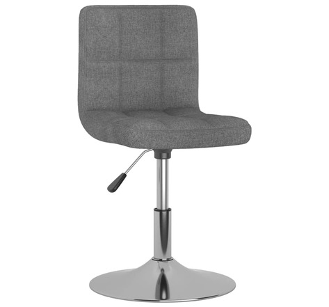 Vidaxl chaise pivotante de salle à manger gris clair tissu