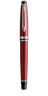 Waterman expert stylo plume  rouge foncé  plume moyenne  cartouche d’encre bleue  coffret cadeau